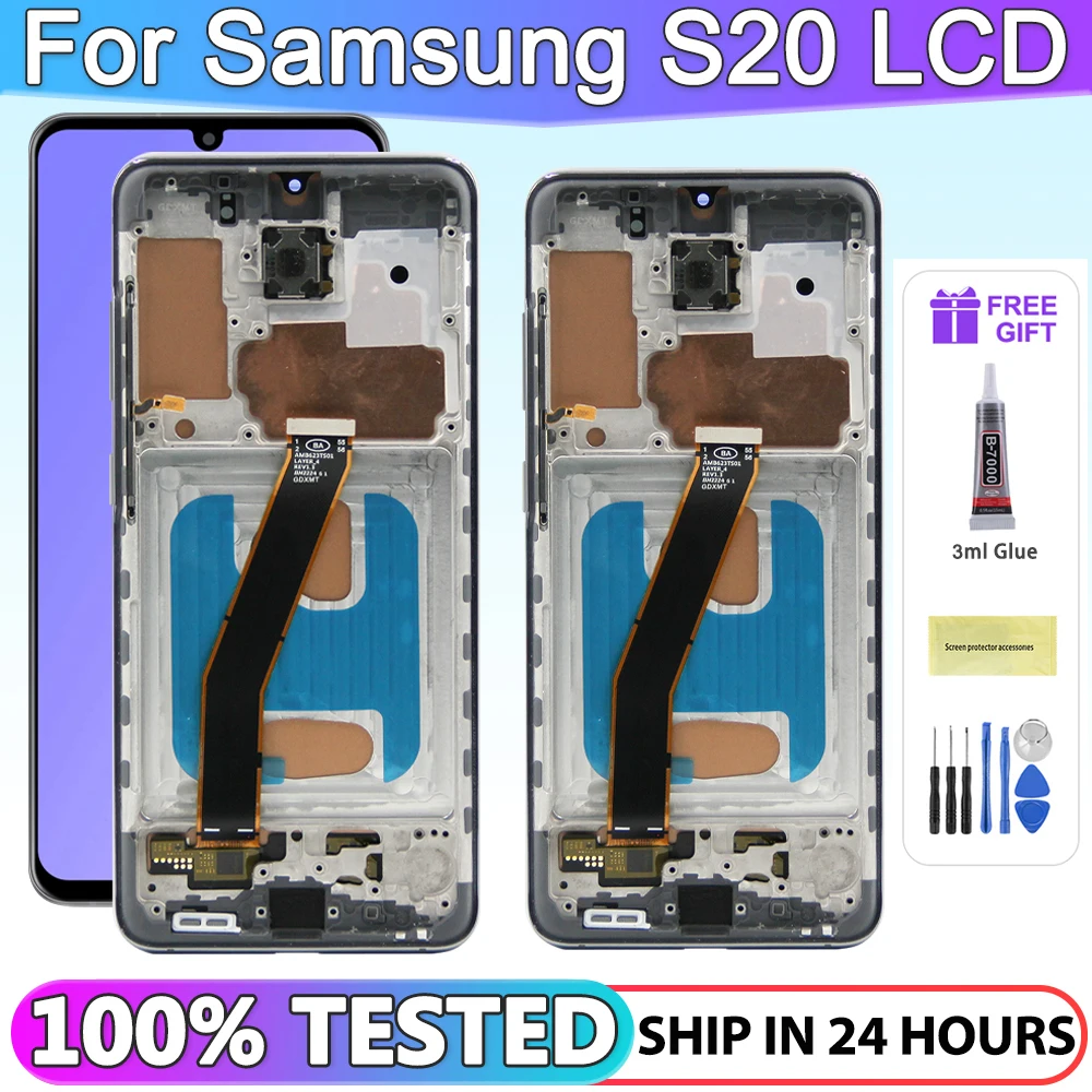 S20 5G TFT Quality Display for Samsung S20 5G G981 G981F SM-G981F/DS Lcd Display Touch Screen with Frame Digitizer Assembly