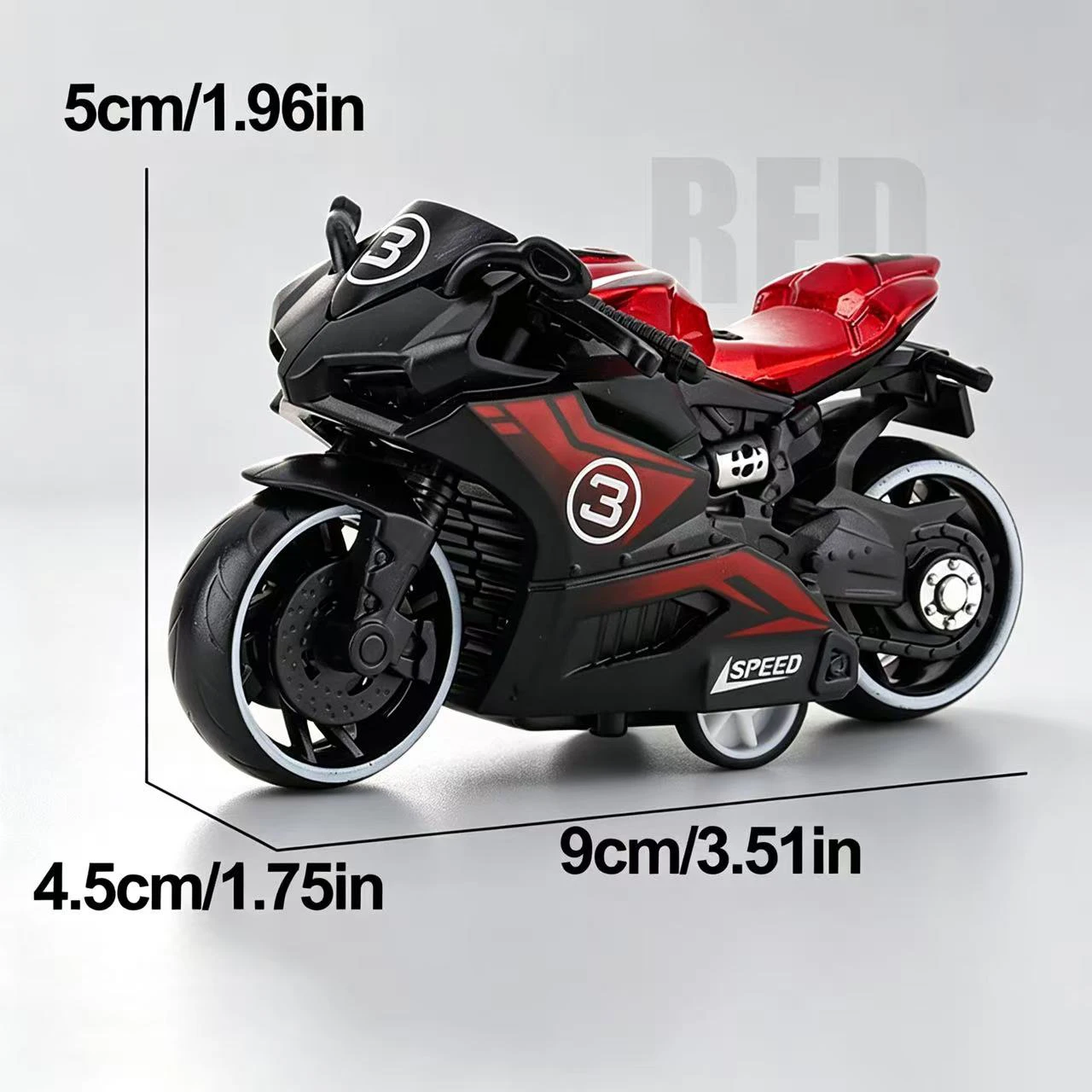 Cast Simulation Alloy Toy Motorcycle Pull-Back Drive Collectible Miniature Bike Model for Kids - view 6