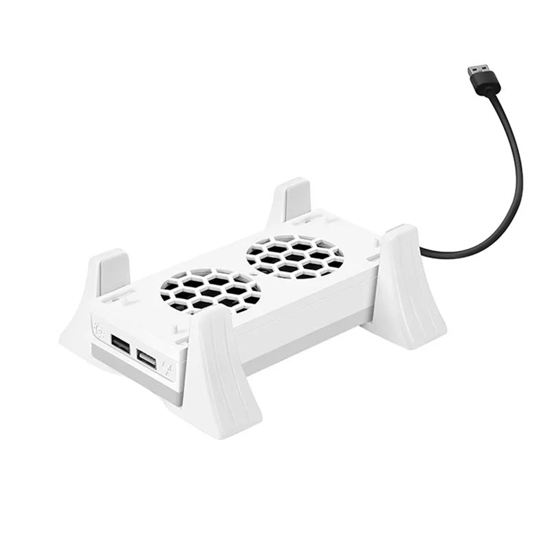 2025 + Vertical Stand with Dual Cooling Fans for Console 3 Gear Adjustment Holder with Color Light