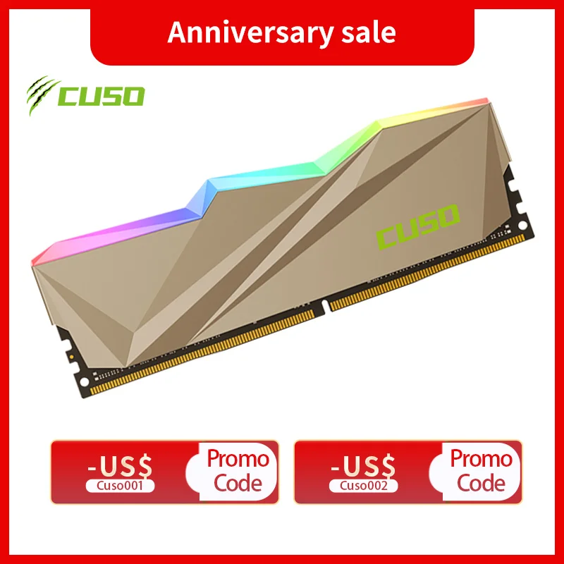 Imagem -02 - Cuso Rgb Memória Ram Ddr4 16gb 8gb 3200mhz 3600mhz 8gbx2 Kit Memoria Ddr4 3200mhz 16gb 3600mhz para Computador Desktop