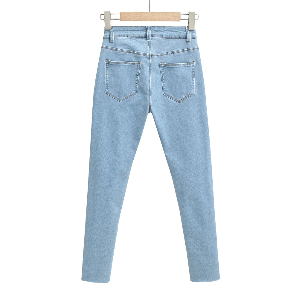 Skinny  jeans women 2022 vintage clothes stretchy jeans for women pants black pencil jeans brown denim pants korean streetwear