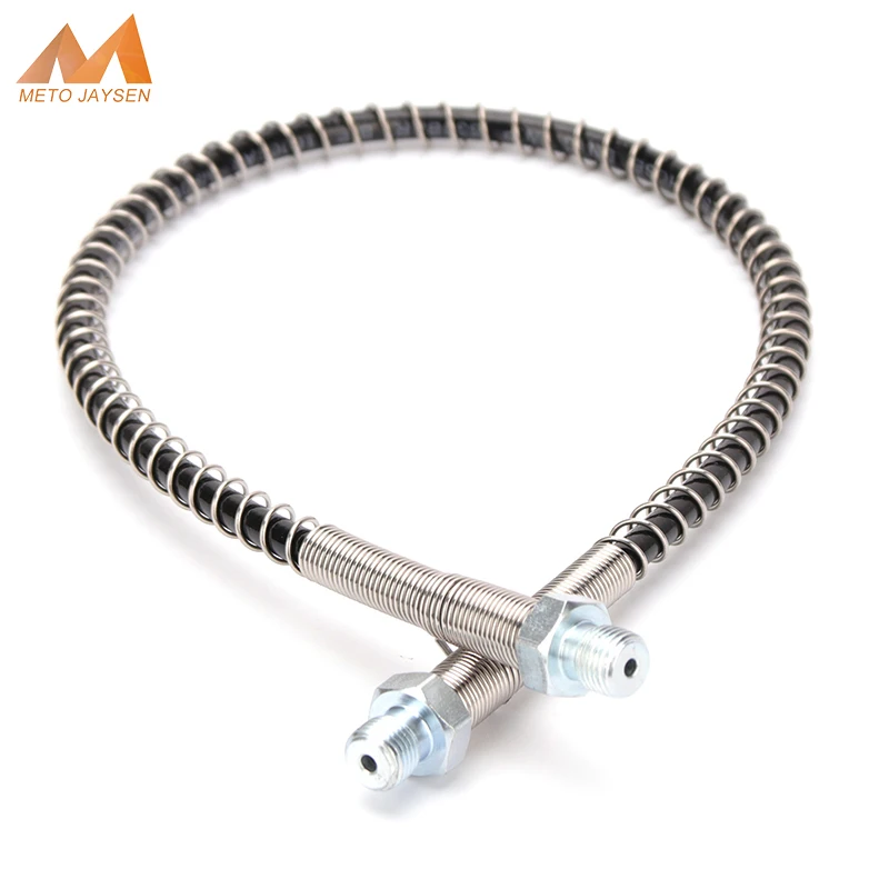 

50cm 100cm Long Pneumatics Pump Air Refilling High Pressure Nylon Hose with Spring Wrapped M10x1 Thread 40Mpa 400Bar 6000psi