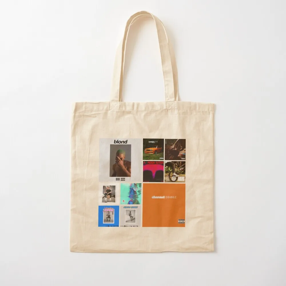 Frank Ocean Album Collage Tote Bag canvas tote bags Women's handbag sacs de shopping canvas shopping bag