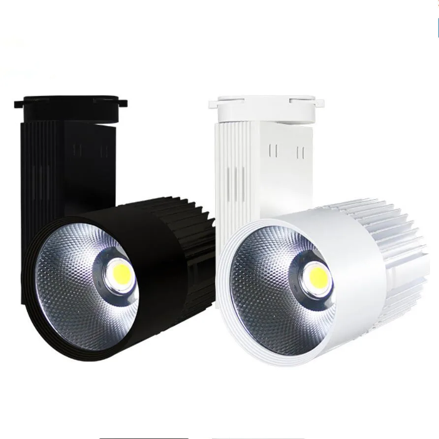 Lampu LED COB 50W, lampu rel LED untuk lampu toko pakaian, lampu industri 2 kawat 3 kawat 4 kabel