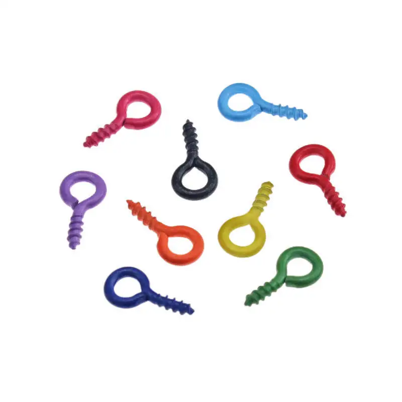 10Color Small Sheep Eyes Nail Screw Tiny Mini Eye Pins Hooks Eyelets For Beaded Pendant Screw Findings Jewelry Accessories