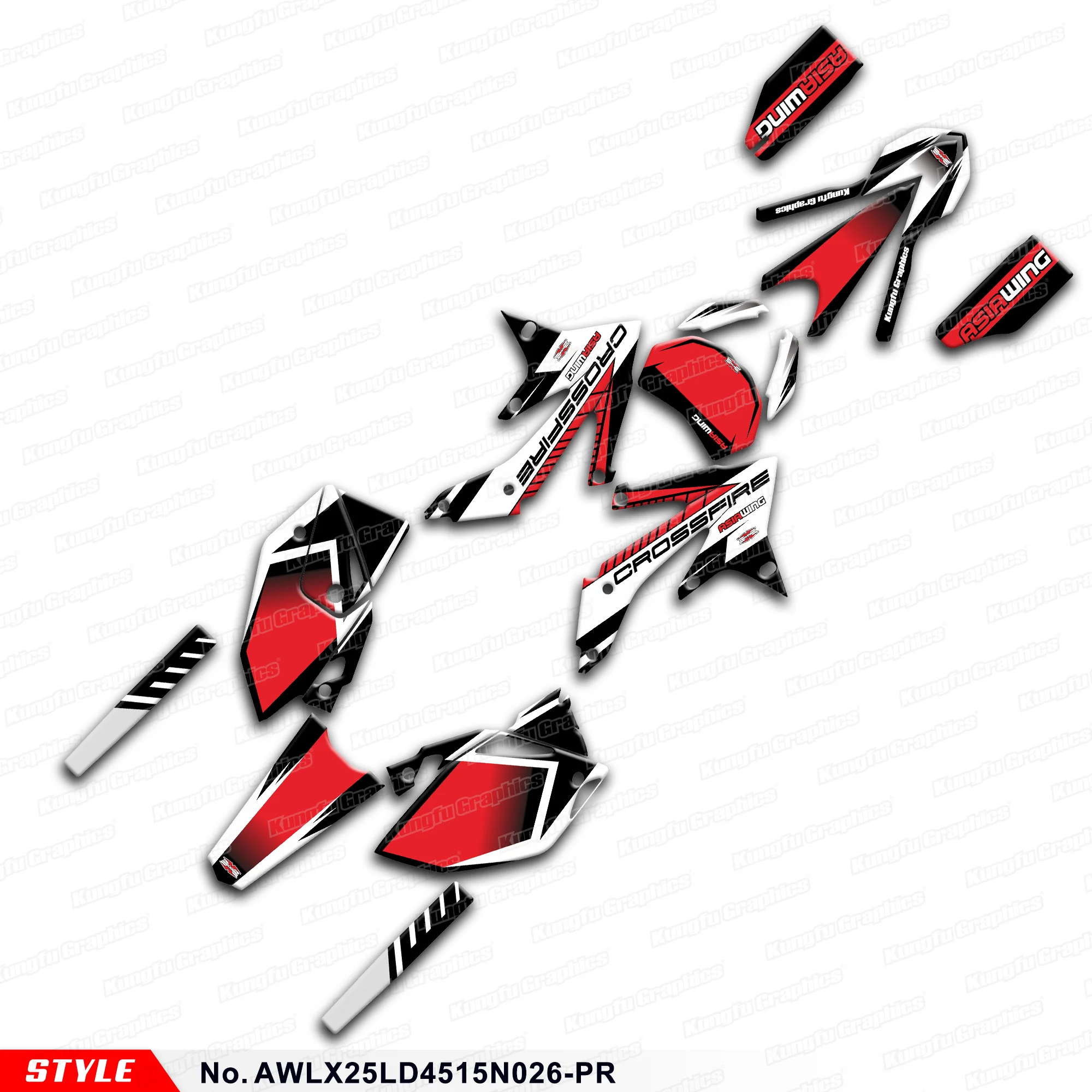 Motorcycle Decals Wrap Sticker for Asiawing LX250 LD450 2015-2024, AWLX25LD4515N0026-PR