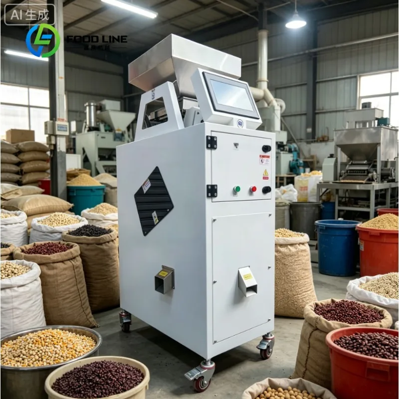 Custom Cereal Optical Sorter Automatic Optical Color Sorting Machine 99.99% High Accuracy Continuous Coffee Bean Color Sorter
