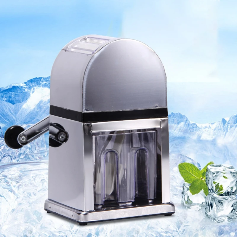 

Portable Hand Crank Manual Ice Crusher Shaver Kids Shredding Snow Cone Maker Machine Retailsale