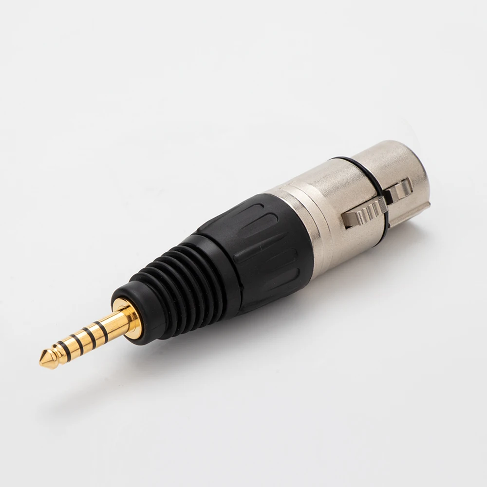 Adapter HIFI 4-pinowy XLR na 4,4 mm 6,35 mm męski na żeński kątowe złącze audio Hi-end Jack