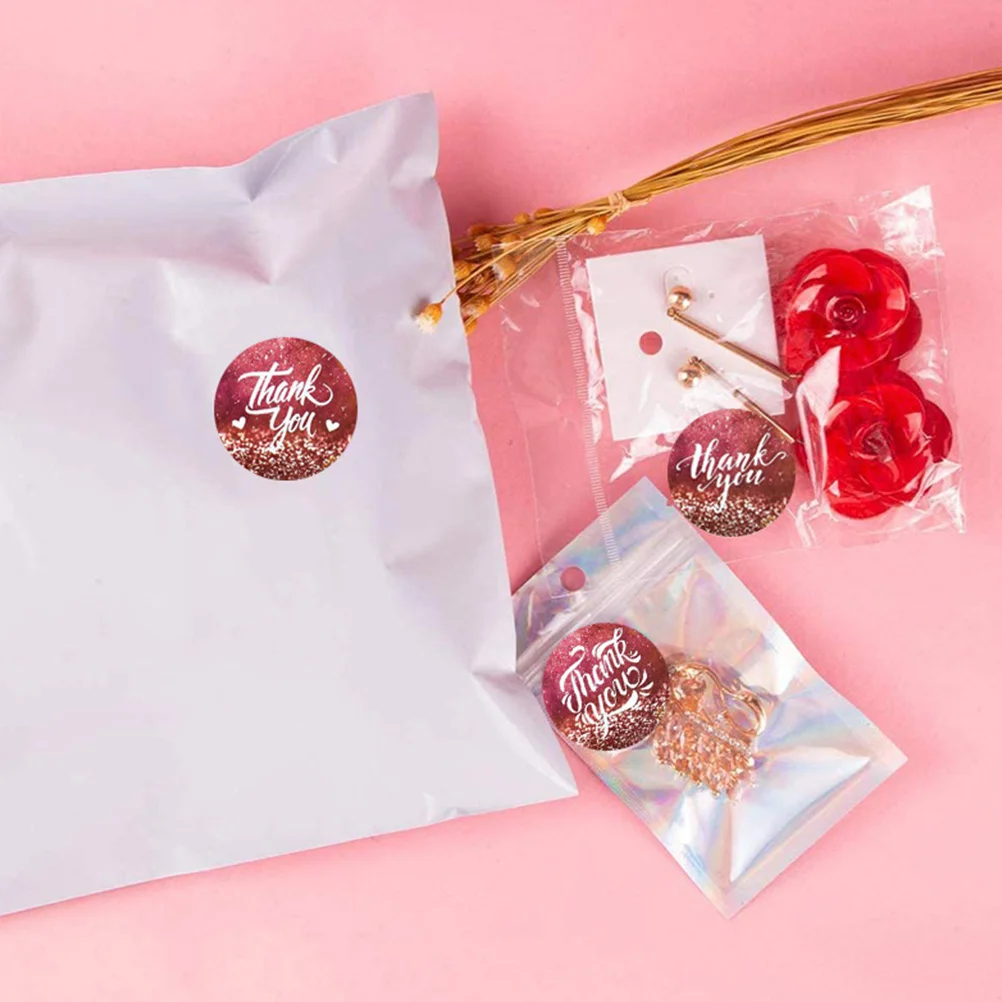 

500 Pieces Thank You Stickers Self Adhesive Sealing Labels Envelope Packaging Party Favors Gifts Strong Adhesive No Fade