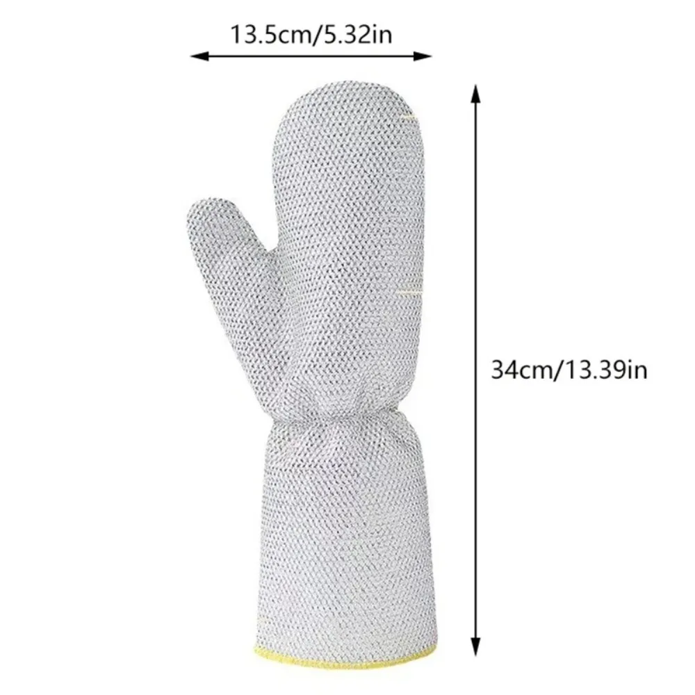 Lengthened Housework Cleaning Gloves Household Cleaning Waterproof Steel Wire Ball Gloves Bowl Brushing Thickened