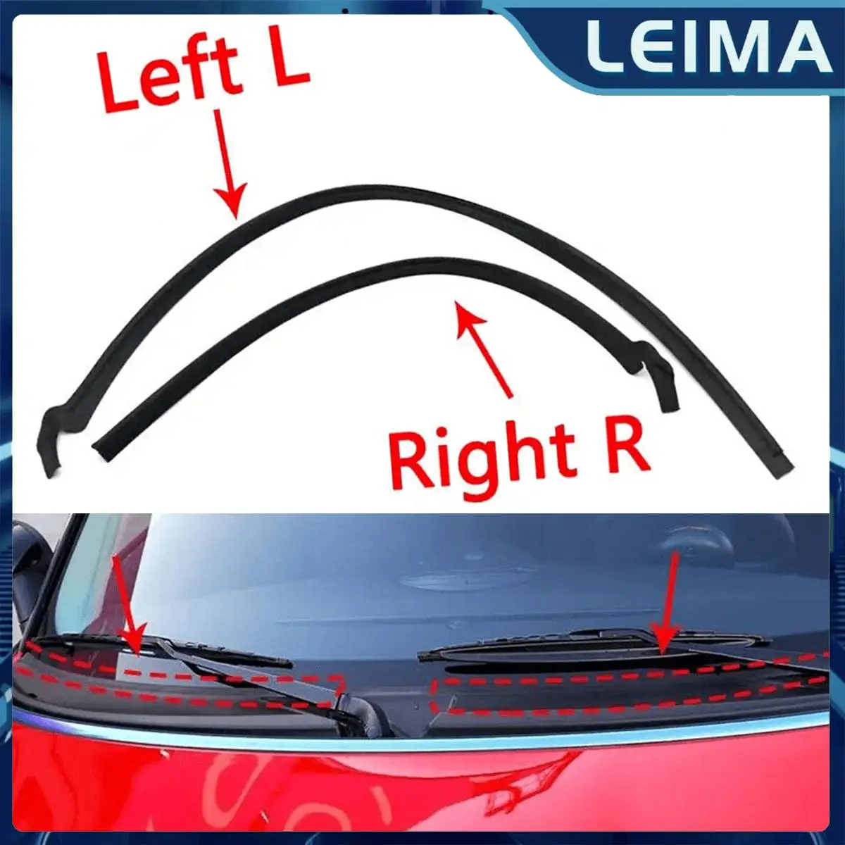 Car Windshield Cowl Cover Apron Seal Trim Strip Weatherstrip For BMW Mini Cooper S R55 R56 R57 2006-2015 51132751209 51132751210