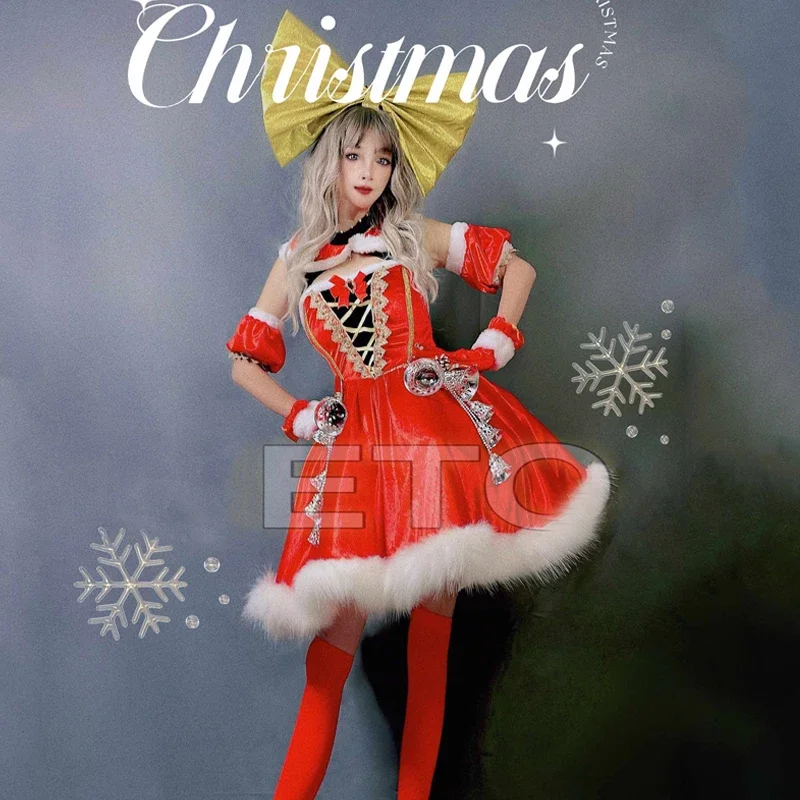 Bar discothèque fête Ds Jazz danse vêtements robes de noël femmes Gogo danse Costume Festival tenue scène spectacle porter XS7465