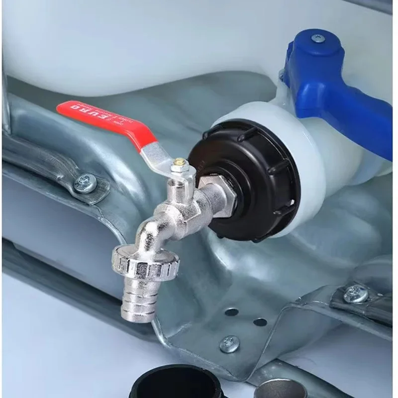 For 1000L IBC Container Garden Watering Tote Tank Ball Valve Adapter S60x6 Coarse Thread 3/4