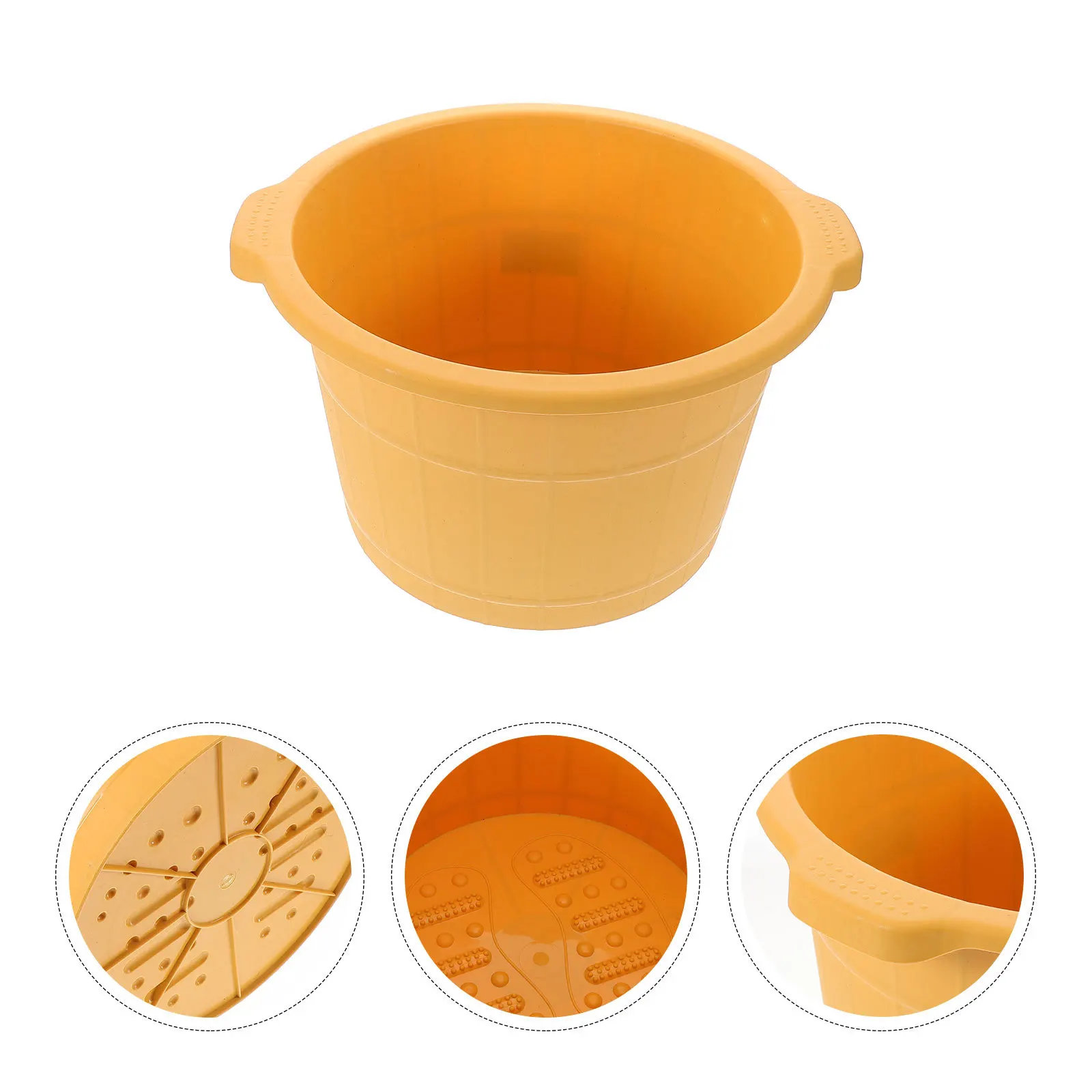 

Спа-ванна для замачивания ног Глубокая пластиковая раковина Домашняя ванна Массажер Раствор Большой повышенный дизайн для замачивания ног