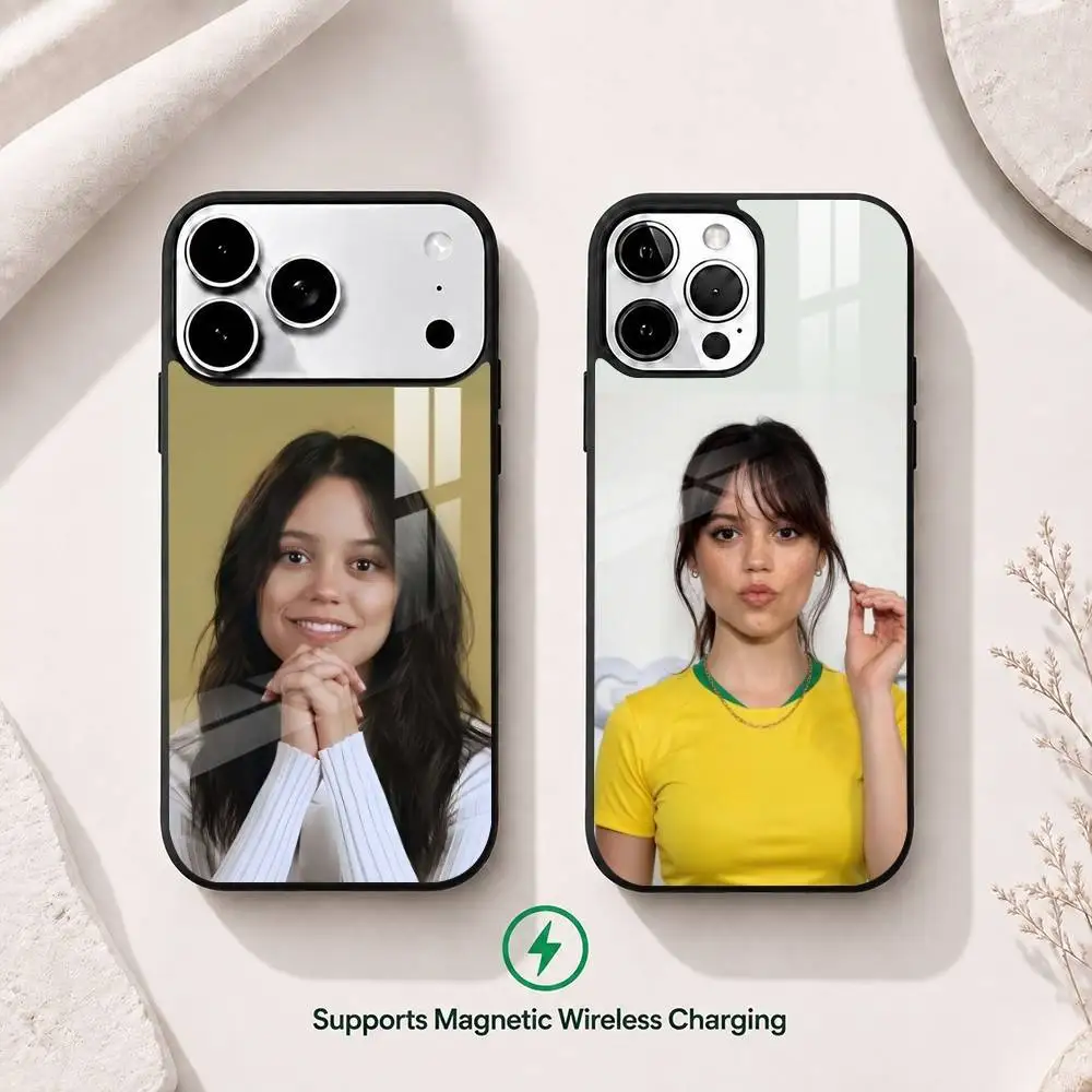 

Movie actress Jenna O-Ortega Gift Phone Case For iPhone17,16,15,14,13,12,11 Plus,Pro Supports Magnetic Wireless Charging