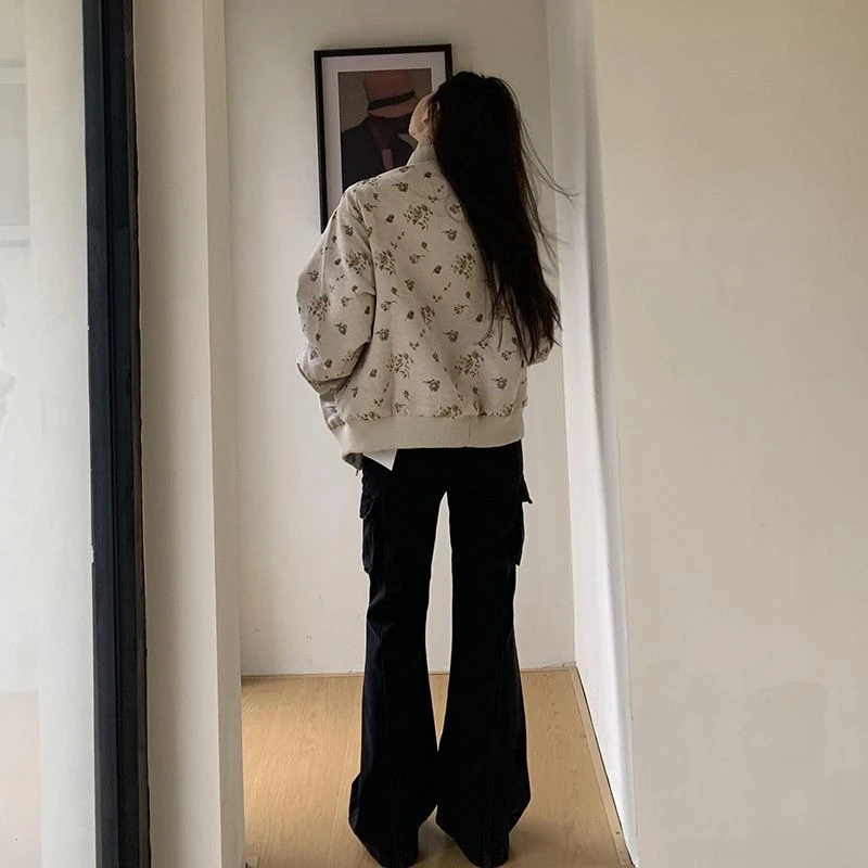 

Women's 2025 New Arrival Oversized Embroidered Baseball Jacket Casual Fashionable Loose Outerwear for Fall Winter Trendy Unique