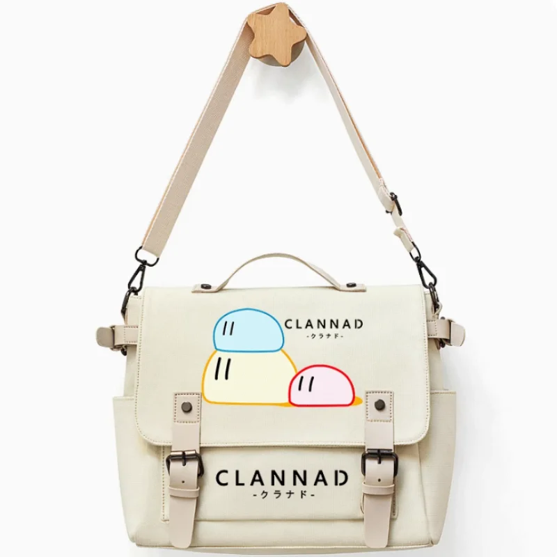 Anime Clannad Bolsa para Estudantes, Bolsa Crossbody Casual, Bolsa Mensageiro Estudantil, Unsix Fashion, B850