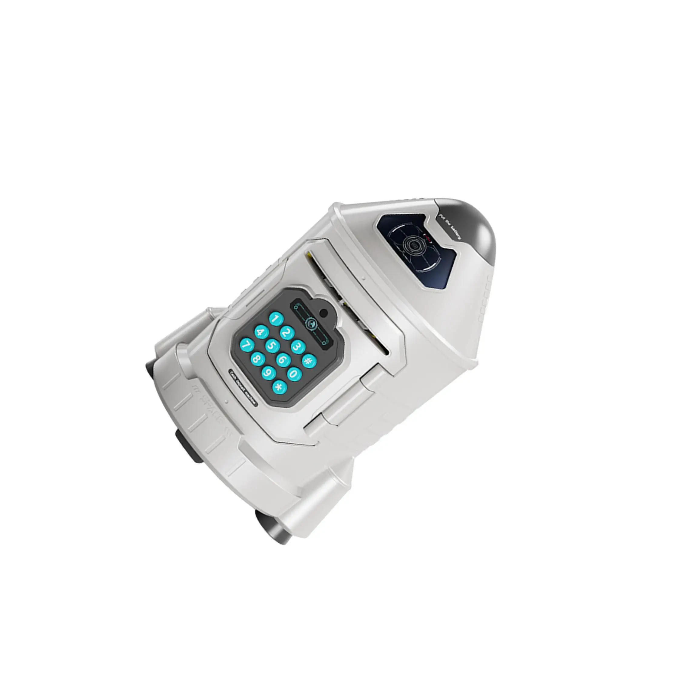 بنك النقود لمهرجان Rocket Piggy Bank للتطوير المبكر للأولاد والبنات والأطفال باللون الأزرق