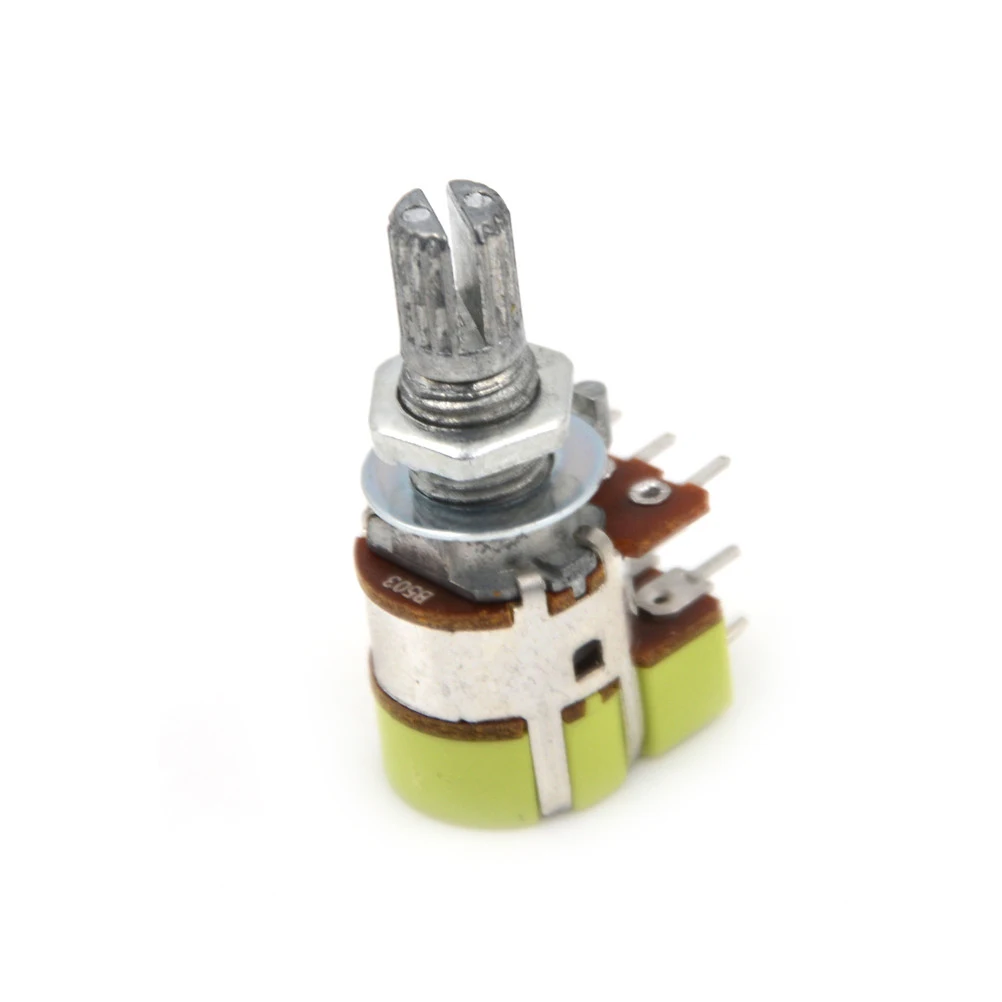 1pc Stereo B50K Ohm Dual Linear Type Taper Volume Control Potentiometer Switch 50K R125G