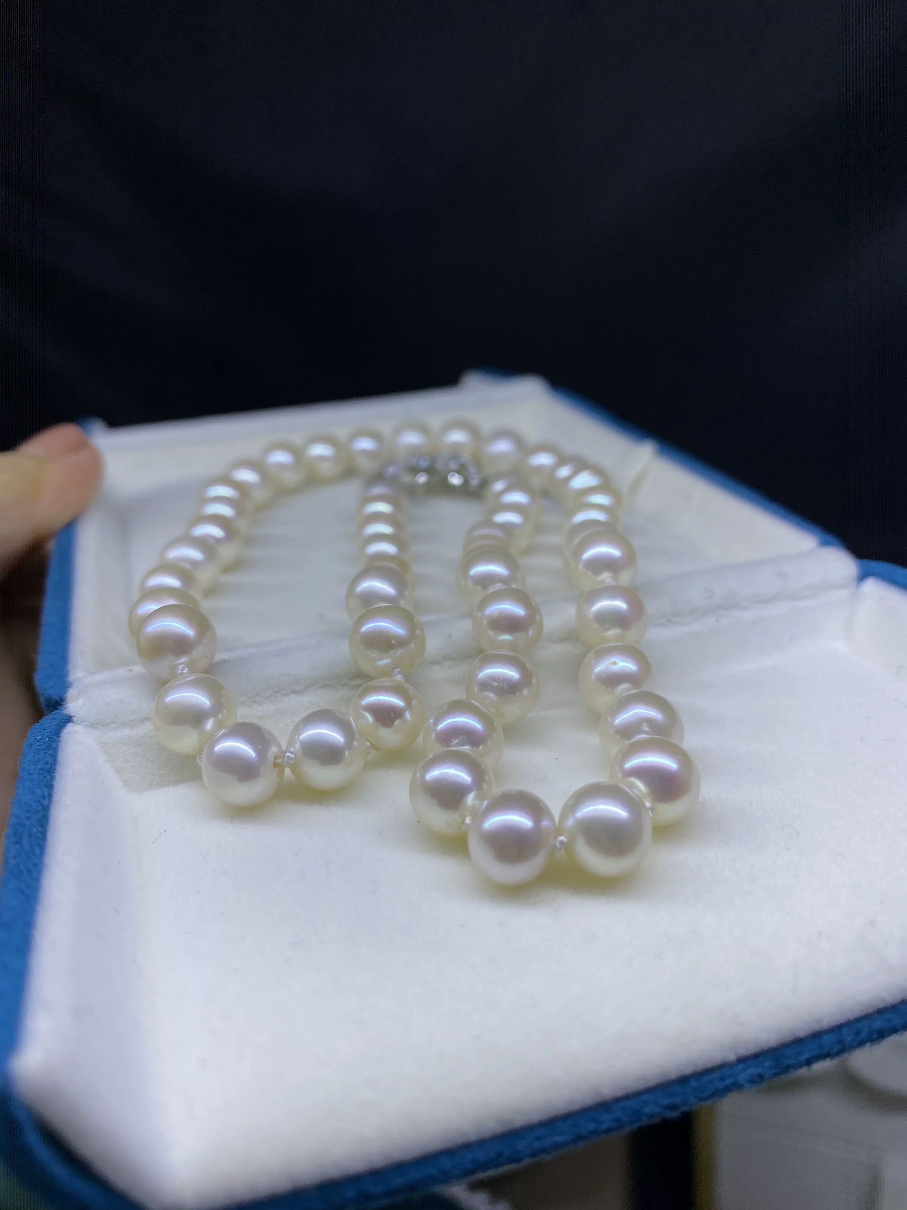 Natural Pearl AAAA8-9mm Japanese Pearl Necklace 16in ----26in