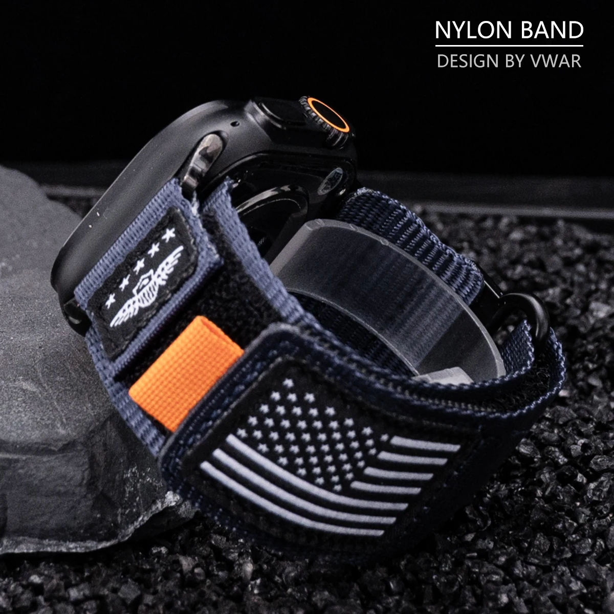 

Sport Nylon Strap for Apple Watch Band Ultra 2 Series 10 9 8 7 6 5 USA Flag Sports Trail Loop Bracelet for iWatch 49mm 46mm 45mm