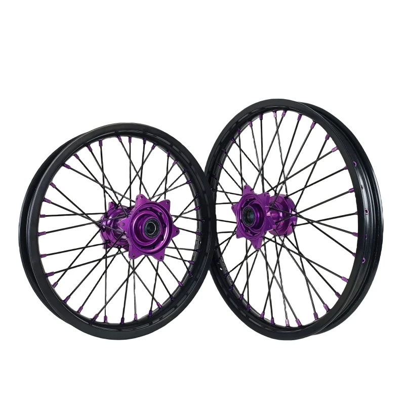 High Quality New ULB EXC SXF 21/19 Motorcycle Motocross Wheel Set Anodized Aluminum Alloy 7075 Rims for Replacement/Repair - view 4