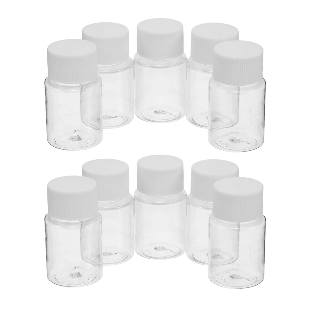 

25 Pcs Sampling Bottles Mini Containers Transparent Plastic Liquid Storage Portable Travel Outdoor Small Tubes Capsules Pill