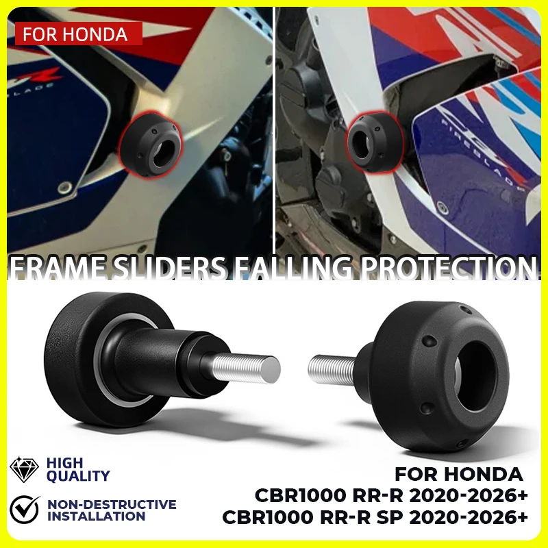 CBR1000RR-R/R SP 20-24+ Frame Sliders Crash Mushrooms CBR1000RR-R Fireblade SP Carbon Edition 2024+ Falling Protection Crash Pad