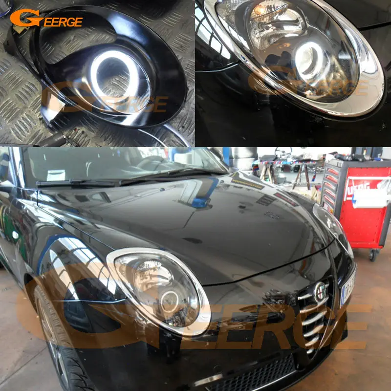 Para Alfa Romeo Mito 955 2008 2009 2010 2012 - 2019 Excelente Kit de Anillos Halo de Ojos de Ángel CCFL Clásicos Ultra Brillantes, Accesorios para Automóviles