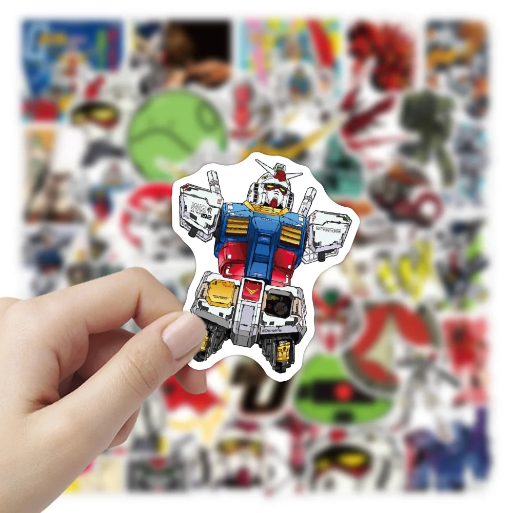 10/30/50cps Gundam Anime Cartoon Aufkleber für Kinder DIY Spielzeug Graffiti Telefon Fall Skateboard coole Aufkleber Kinder Geburtstags feier Geschenk