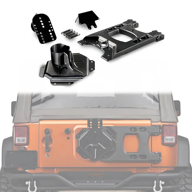 LUMA Hot Sales 4x4 Car Accessories Car 2/4 Door Spare Tire Mounting Kit For Jeep Wrangler JK 2007-2017
