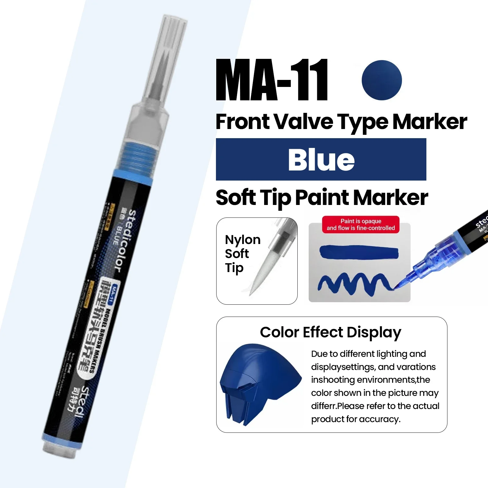 Stedi MA10 MA15 Acryl-Farbmarker mit Frontventil und Weicher Spitze, Wasserbasiert für Gunpla, Mecha-Figuren, DIY-Hobby, Malerei und Färbung – Detail 18
