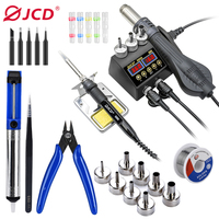 JCD 8898 2 IN 1 Hot Air Soldering Station LCD Dispaly 750W Adjustable temperature 220V 110V BGA SMD Welding Tool Repair Station