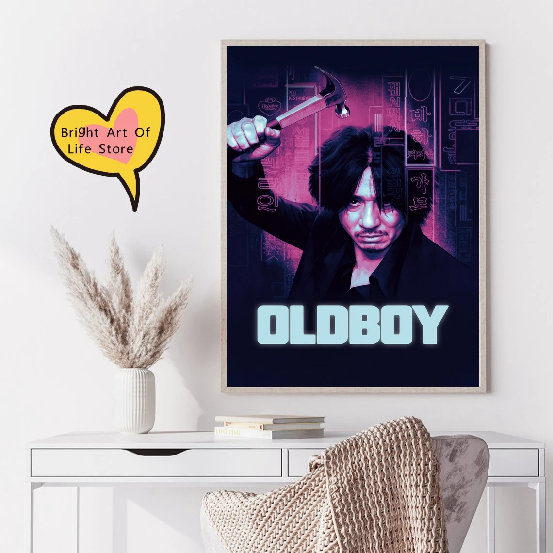 

Покрытие для плаката по мотивам фильма Oldboy (2003), фотопечать на холсте, настенное искусство, домашний декор (без рамки)