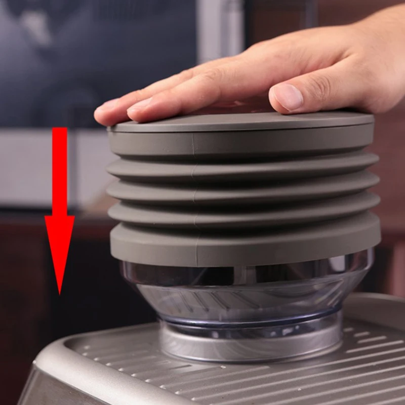 قادوس جرعة القهوة مع خوار سيليكون ، حجم مضغوط لآلة القهوة Breville ، صومعة الفول ، لفة جرعة القهوة