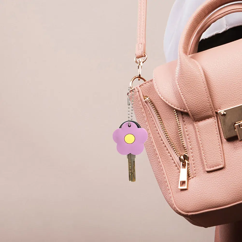 

6Pcs Silicone Key Covers Caps with Flower Design for Keys Protection Smooth Touch Flexible Lightweight Chic Key Protectors