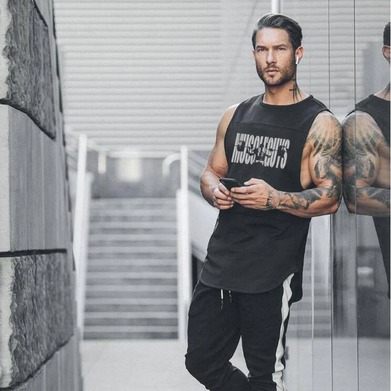 Summer Men Gym Workout Basketball Fitnes Clothes Quick-drying Vest Sportswear Equipment Training Sleeveles Short-sleeved T-shirt