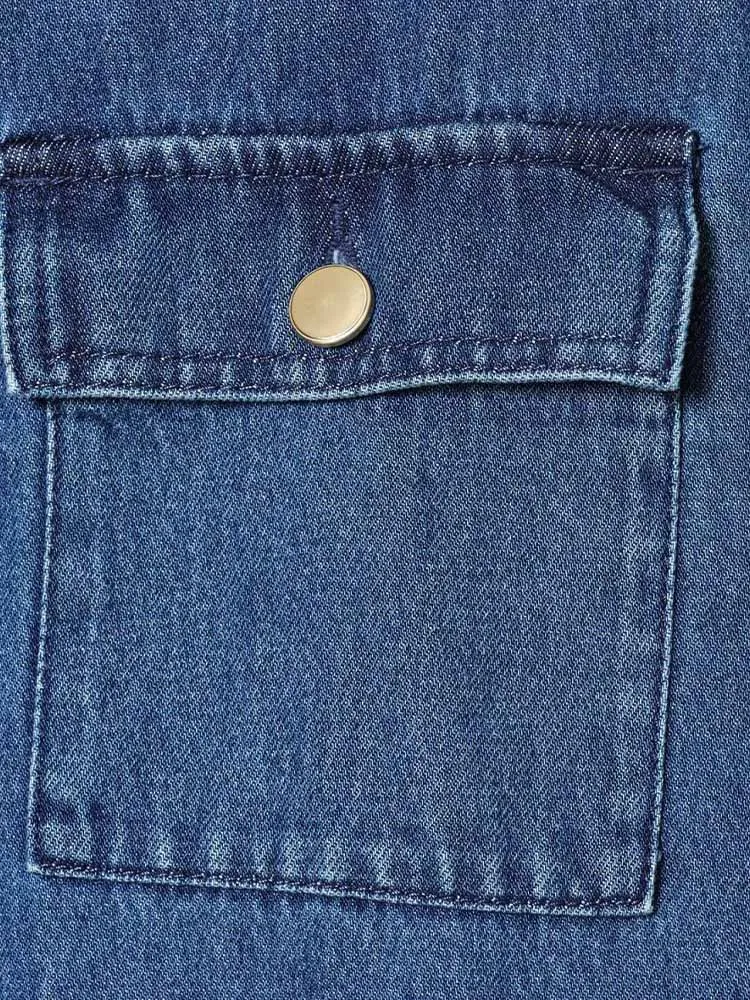 European and American style spring new arrival women's fashion loose and versatile corduroy collar denim jacket.