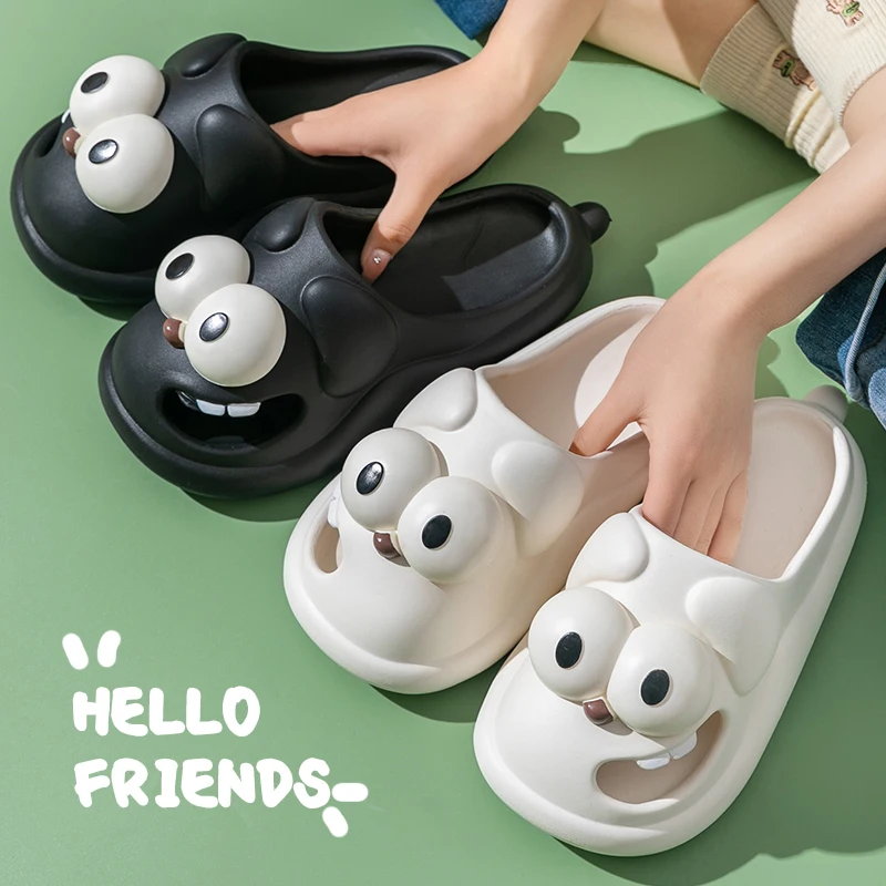 Women Summer Slippers EVA Clogs Sandals Outside Cute Puppy Garden Shoes Non-Slip Slides Flip Flop Fashion Casual Shoe Female