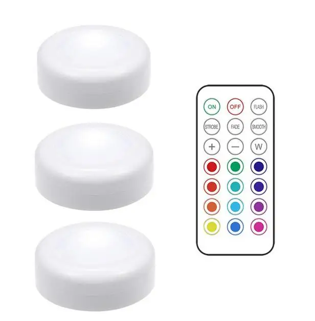 Luz led puck controle remoto pode ser escurecido sensor de toque sem fio operado por bateria portátil cozinha corredor armário noite lâmpada