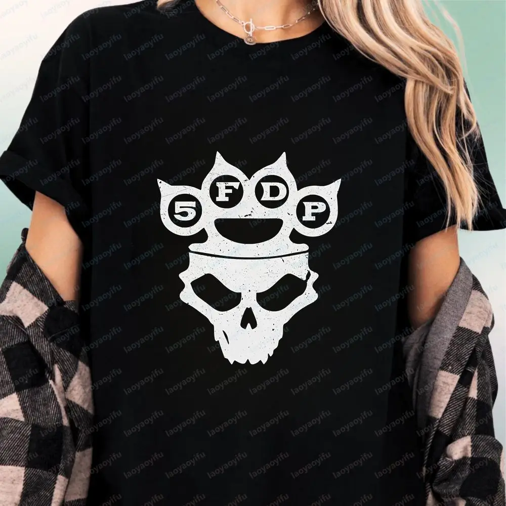 Five Finger Death Punch - Retro Vintage Style Fashionally Unique Loose Top - Men's and Women's Universal T-Shirt