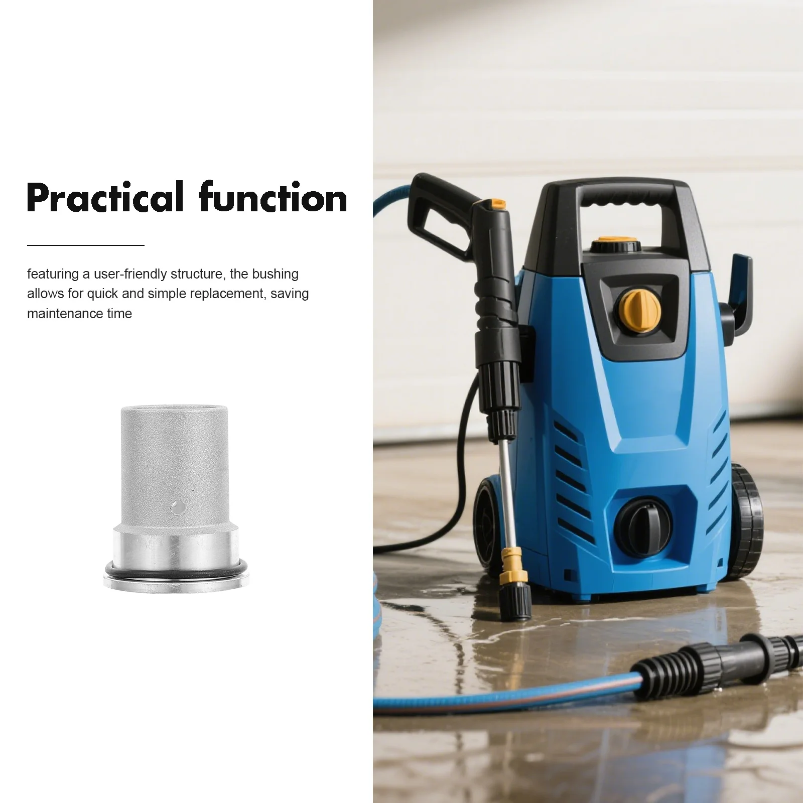 3-teiliges Hochdruckreiniger-Zubehör, Metallbuchse für den Pumpenersatz, stabile Hülse, passend für Schnellverbindungsstücke