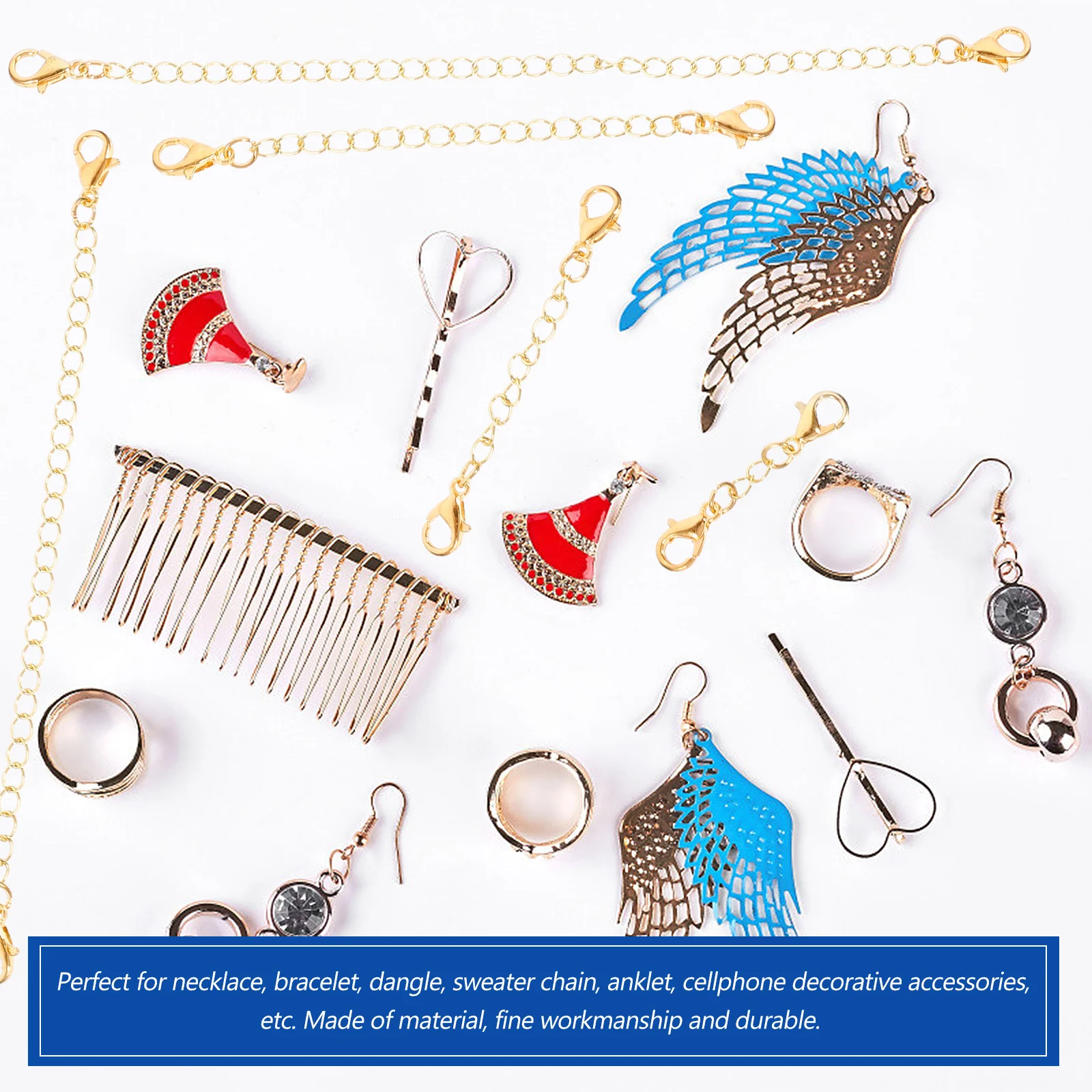 

12Pcs Lobster Clasp Cord Copper DIY Necklace Bracelet Jewelry Making Clasps Pendant Set Lobster Clasp Cord Jewelry Making Clasps