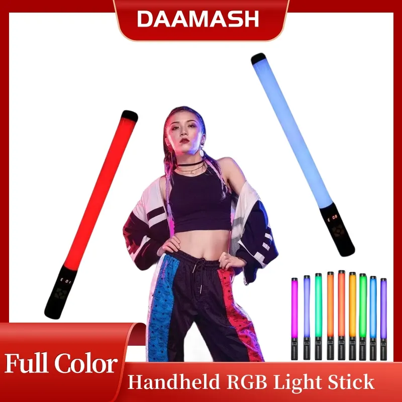 

Handheld RGB Mini Colorful Stick Light 19.68 inch Dimmable 360° Full Color LED Wand CRI 95+ 2500K-9000K Photography Studio Lamp