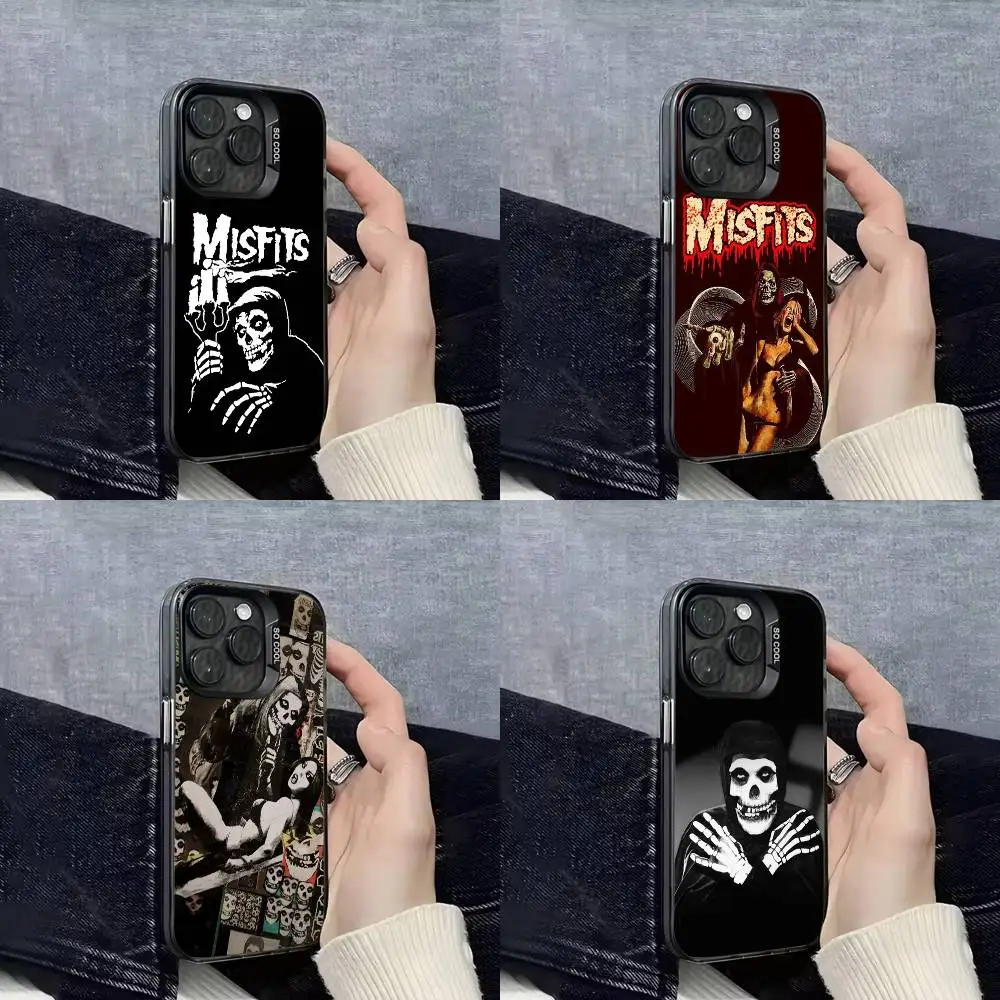 

Skull Cool M-Misfits Phone Case For iPhone 17,16,15,14,13,12,11,Pro,Max,Plus,E,SE4,Air,Mini Black IMD Cover