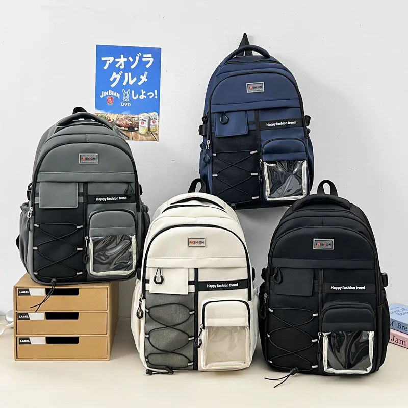 Casual Large Capacity Travel Backpack Trendy Schoolbag for Middle High School Campus Student