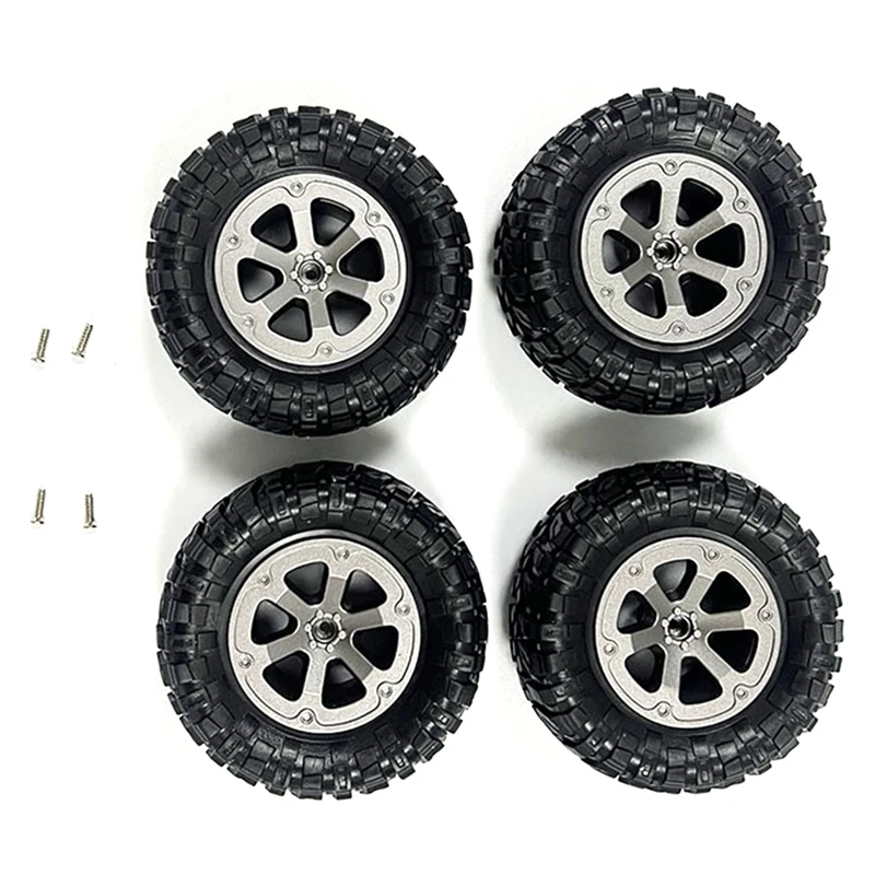 4Pcs Front And Rear Wheel Tire Tyre For FY001,FY002,FY003 For WPL B-14 C-14 RC Car Upgrade Replacement Accessories