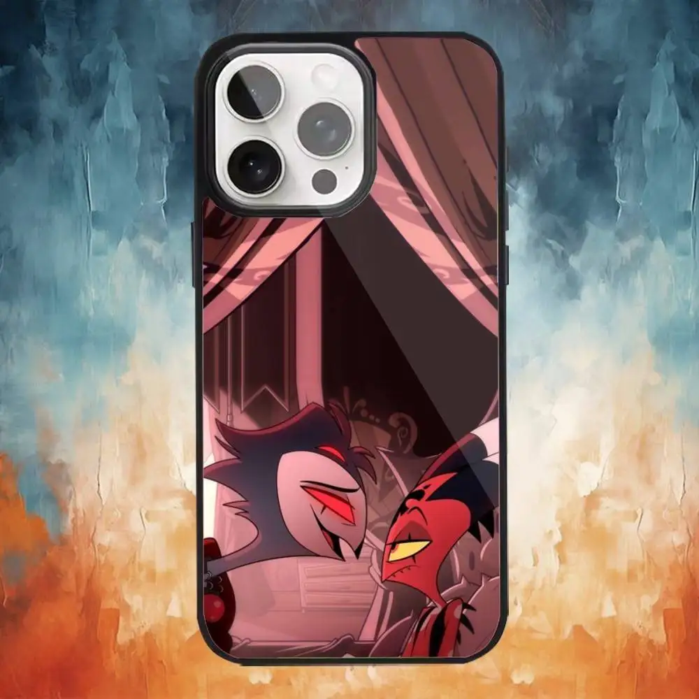 حافظة هاتف H-Helluva Boss Anime لهاتف iPhone17,16,15,14,13,12,11 Plus، Pro Max Magnetic للشحن اللاسلكي Magsafe