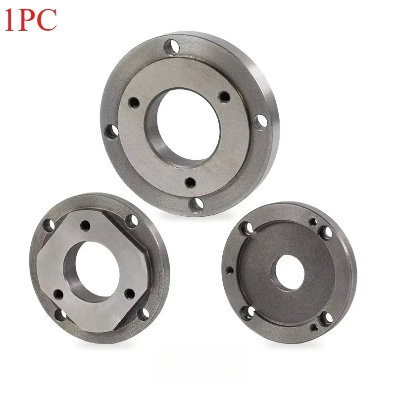 1PC Lathe Accessories 100/125/160mm Four Jaw Adapter Plate C-Type CNC Lathe Flange WM180V/210V JY250VF JY240 Lathe Spindle Chuck